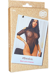 Snapshot - #badgirl - Kanten Body met Mouwen - Open Schouders - Open Rug - One Size - Zwart-Erotiekvoordeel.nl