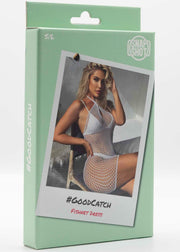 Snapshot - #goodcatch - Visnet Mini Jurk - One Size - Wit-Erotiekvoordeel.nl