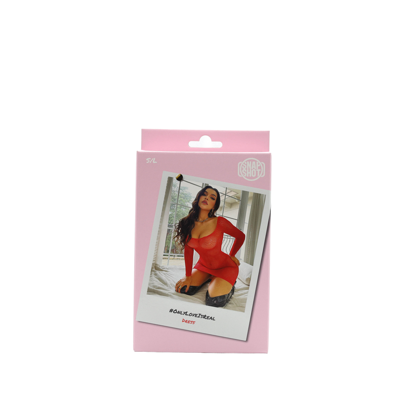 Snapshot - #onlyloveisreal - Sexy Kort Jurkje - One Size - Rood