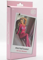 Snapshot - #hotterthanhot - Erotische Visnet Panty en Topje - One Size - Hot Pink-Erotiekvoordeel.nl