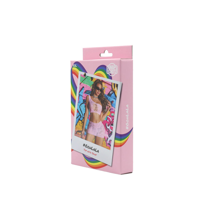 Snapshot - #oohlala - Top met Rokje - One Size - Roze-Erotiekvoordeel.nl