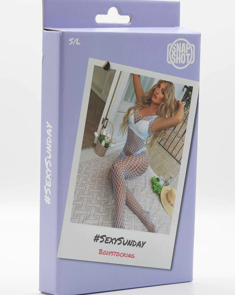 Snapshot - #sexysunday - Visnet Bodystocking - One Size - Lichtblauw-Erotiekvoordeel.nl
