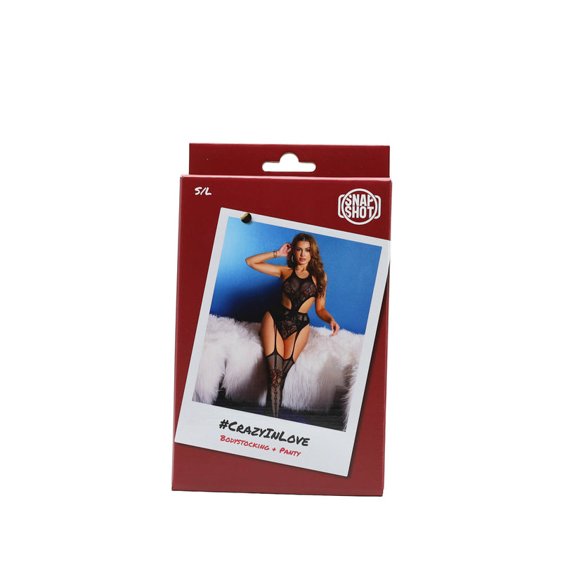 Snapshot - #crazyinlove - Body en Panty - One Size - Zwart-Erotiekvoordeel.nl