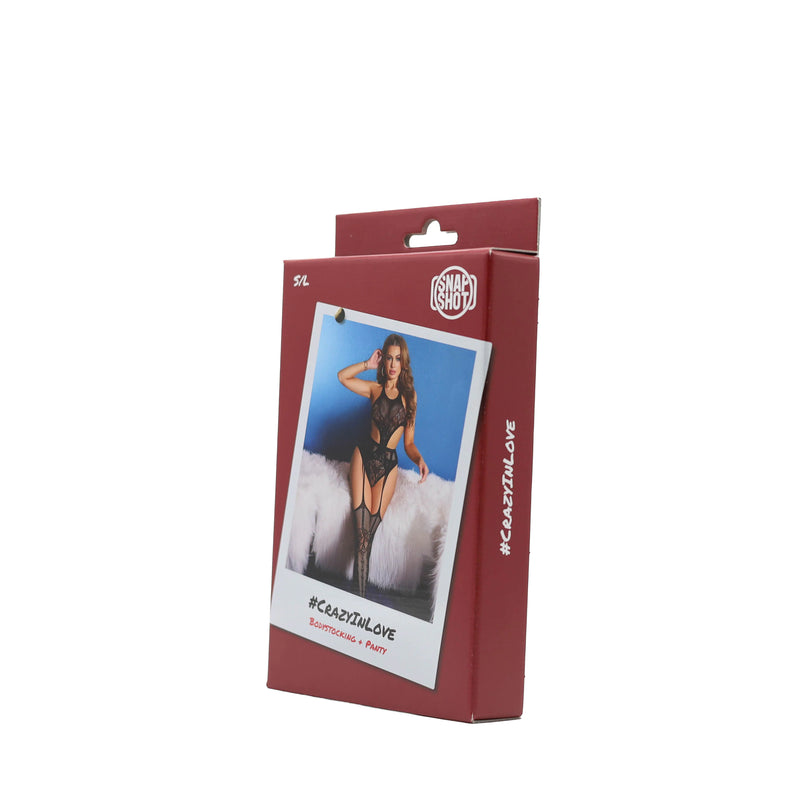 Snapshot - #crazyinlove - Body en Panty - One Size - Zwart-Erotiekvoordeel.nl