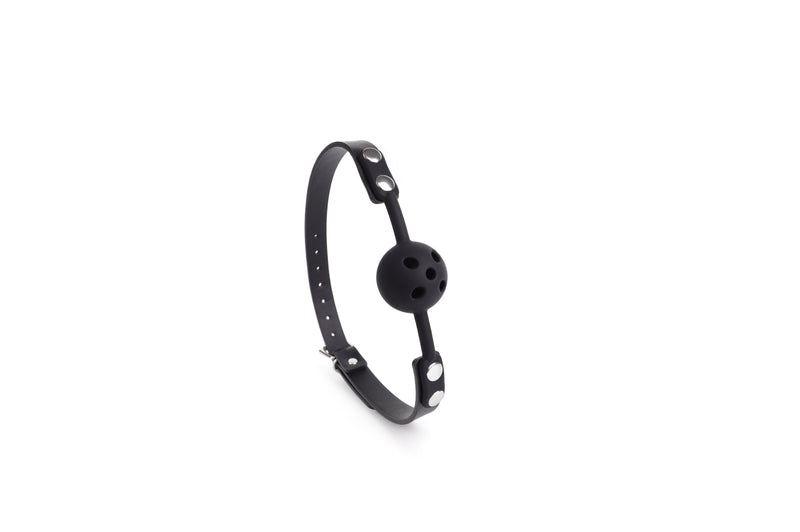 Smart Moves - Siliconen Ball Gag met Ademgaten - Zwart-Erotiekvoordeel.nl