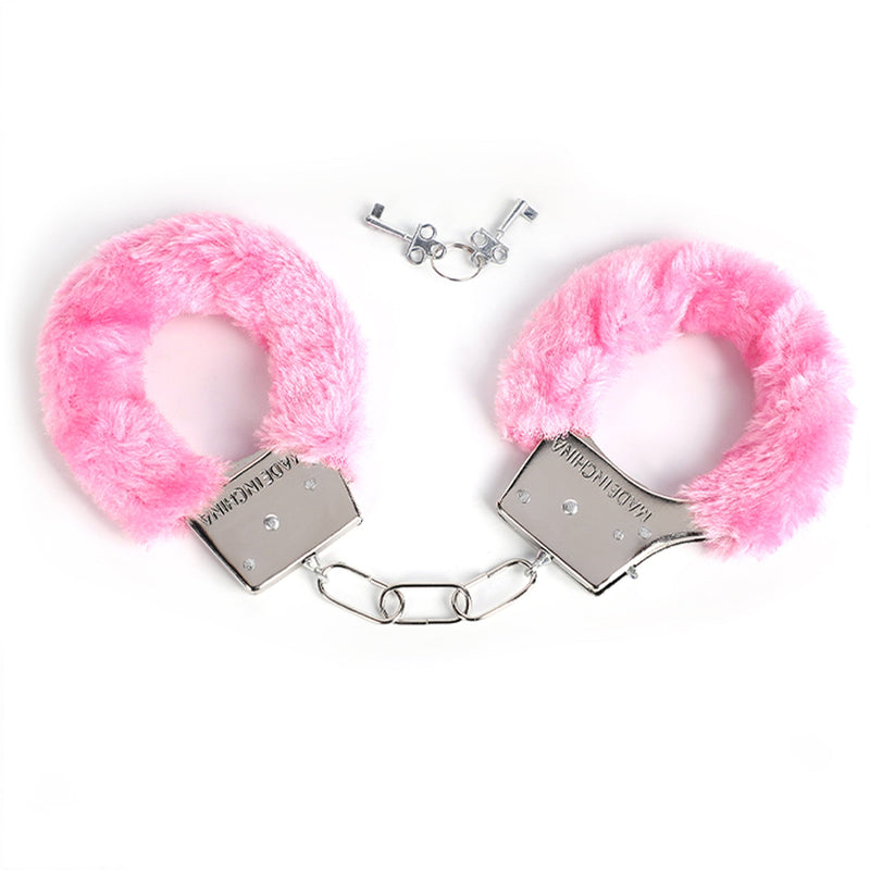 Smart Moves - Metalen Handboeien met Fake Fur - Roze-Erotiekvoordeel.nl