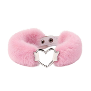 Smart Moves - Love Collar - Kunstbont - Hartvormige Ring - Roze-Erotiekvoordeel.nl