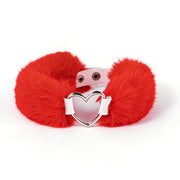 Smart Moves - Love Collar - Kunstbont - Hartvormige Ring - Rood-Erotiekvoordeel.nl
