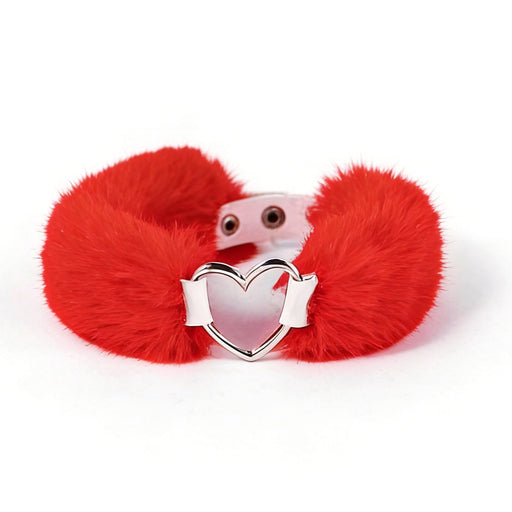 Smart Moves - Love Collar - Kunstbont - Hartvormige Ring - Rood-Erotiekvoordeel.nl