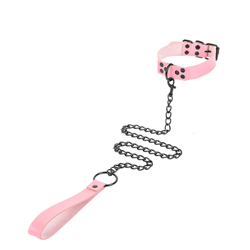 Smart Moves - Eenvoudige Collar met Leiband - Roze-Erotiekvoordeel.nl