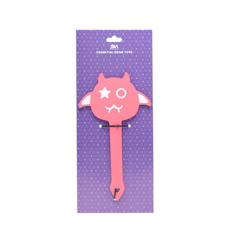 Smart Moves - Naughty Devil Paddle - Roze/Wit-Erotiekvoordeel.nl