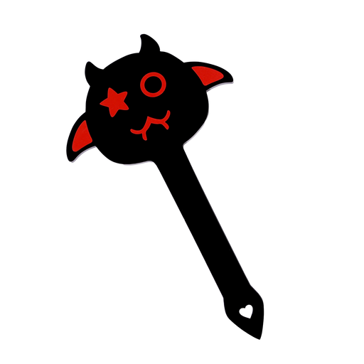 Smart Moves - Naughty Devil Paddle - Zwart/Rood-Erotiekvoordeel.nl