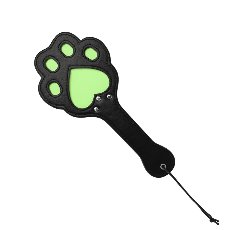 Smart Moves - Hondenpootje Paddle - Zwart/Glow-in-the-Dark-Erotiekvoordeel.nl