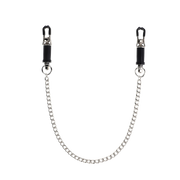 Smart Moves - Tepelklemmen met Schroefbusjes en Ketting - Verstelbaar - Zwart/Zilver-Erotiekvoordeel.nl