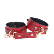 Smart Moves - Handboeien - Snake Print - PU Leer - Rood-Erotiekvoordeel.nl