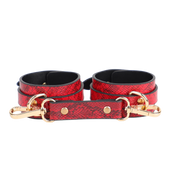 Smart Moves - Handboeien - Snake Print - PU Leer - Rood-Erotiekvoordeel.nl