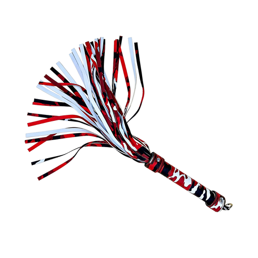 Smart Moves - Flogger in Camouflage Print - PU Leer - Rood/Zwart/Wit-Erotiekvoordeel.nl