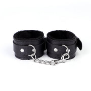 Fixxx - BDSM Bondageset - Gevoerd met Bont - Zwart-Erotiekvoordeel.nl