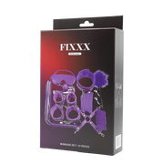 Fixxx - BDSM Bondageset - Gevoerd met Bont - Paars-Erotiekvoordeel.nl