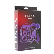 Fixxx - BDSM Bondageset - Gevoerd met Bont - Paars-Erotiekvoordeel.nl