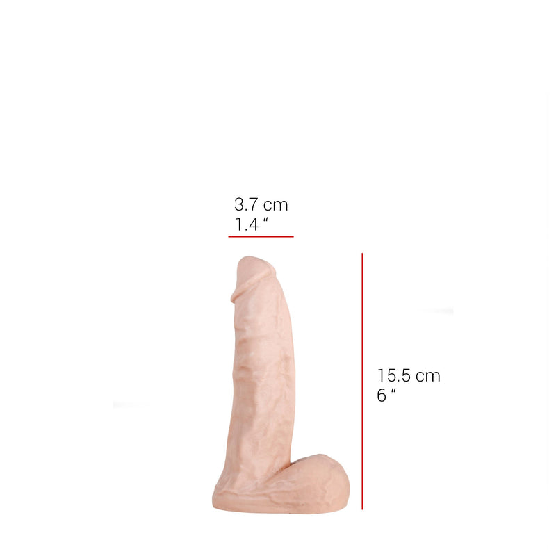 515 line - Dildo - 14.5 x 3.7 cm - Lichte Huidskleur