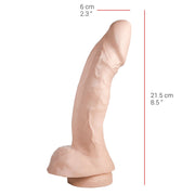 515 line - Dildo - 27 x 6 cm - Met Zuignap - Lichte Huidskleur