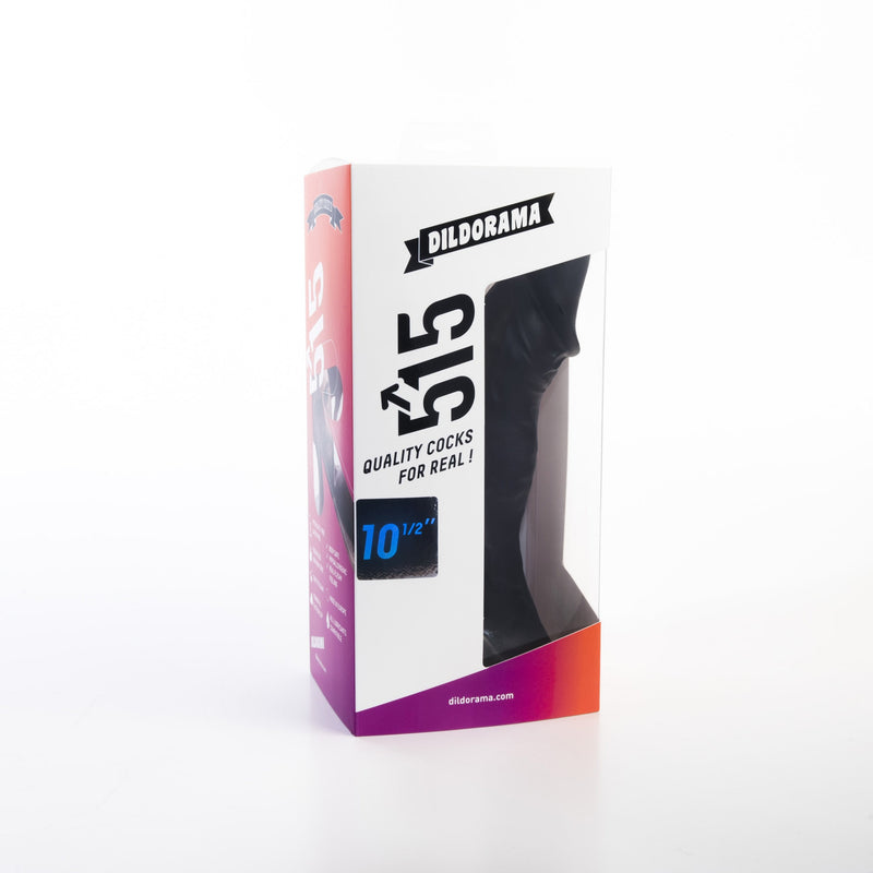 515 line - Dildo - 27 x 6 cm - Met Zuignap - Zwart