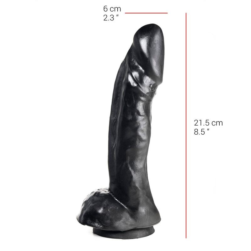 515 line - Dildo - 27 x 6 cm - Met Zuignap - Zwart