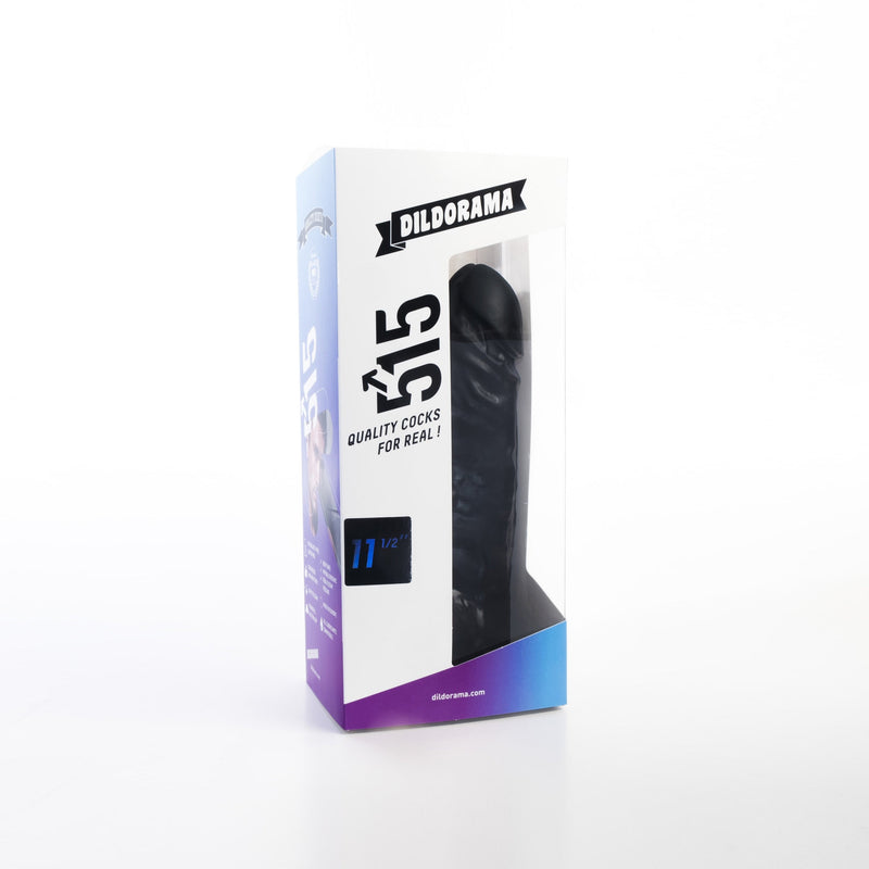 515 line - Dildo 29.5 x 8.1 cm - Met Zuignap - Zwart