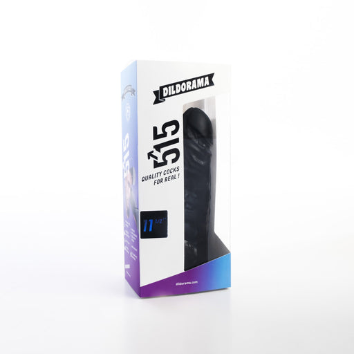 515 line - Dildo 29.5 x 8.1 cm - Met Zuignap - Zwart