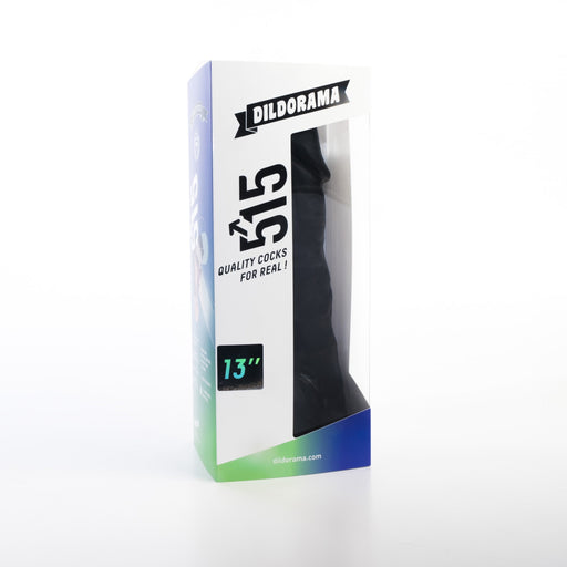 515 line - Dildo - 34.5 x 7 cm - Met Zuignap - Zwart