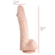 515 line - Dildo - 35 x 7.1 cm - Met Zuignap – Lichte Huidskleur