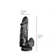 515 line - Dildo - Met Zuignap 20.5 x 5,2 cm - Zwart