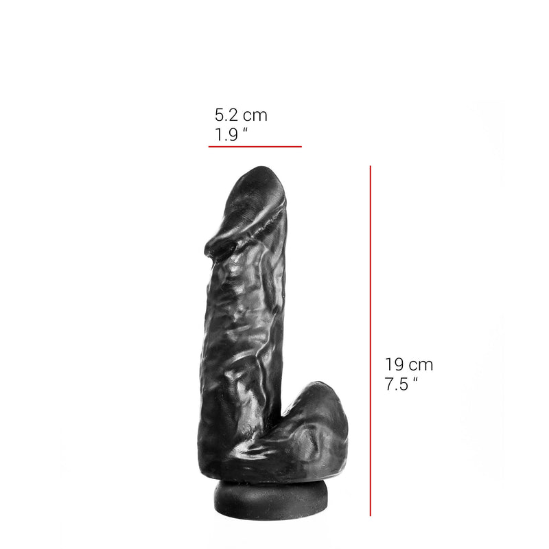 515 line - Dildo - Met Zuignap 20.5 x 5,2 cm - Zwart