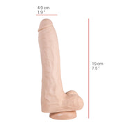 515 line - Dildo - Met Zuignap - 25.5 x 4.9 cm - Lichte Huidskleur