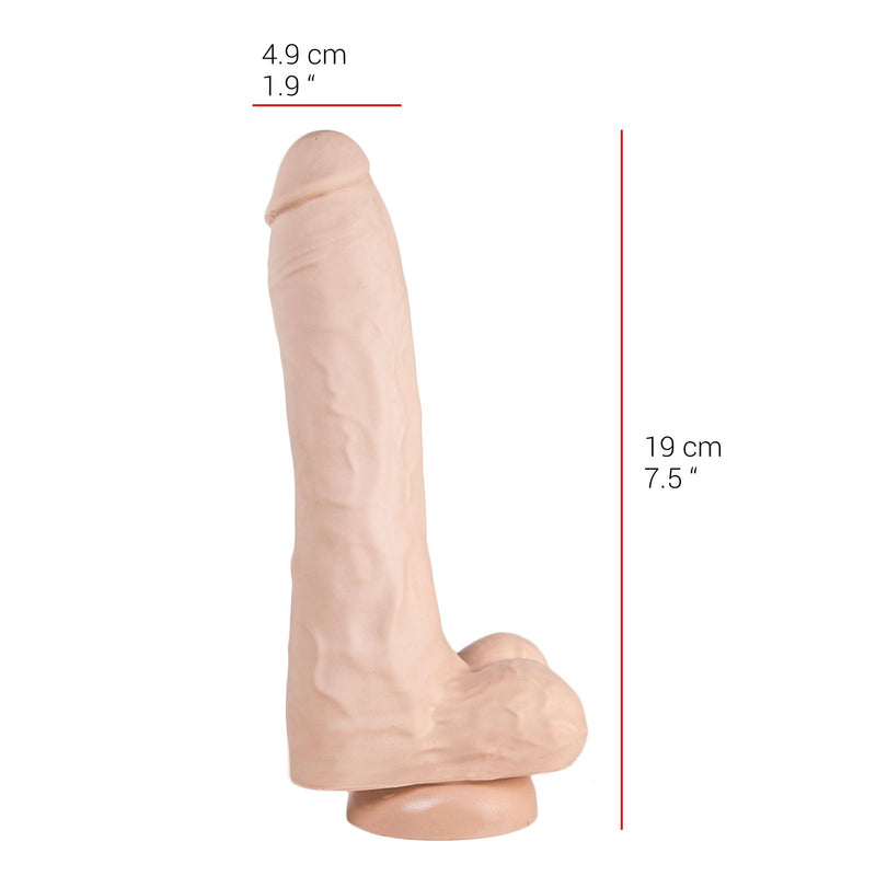 515 line - Dildo - Met Zuignap - 25.5 x 4.9 cm - Lichte Huidskleur