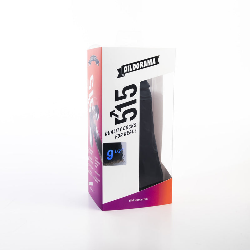515 line - Dildo - Met Zuignap - 25.5 x 4.9 cm - Zwart