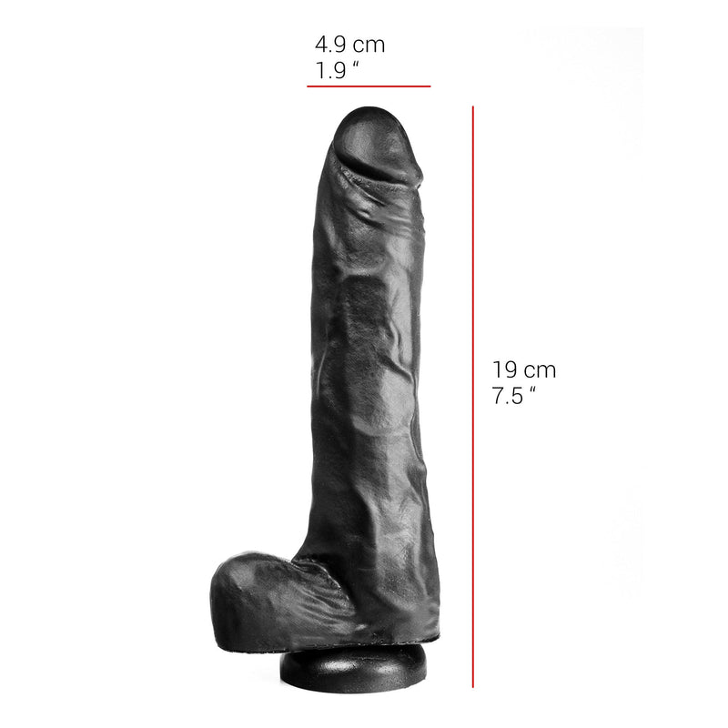 515 line - Dildo - Met Zuignap - 25.5 x 4.9 cm - Zwart