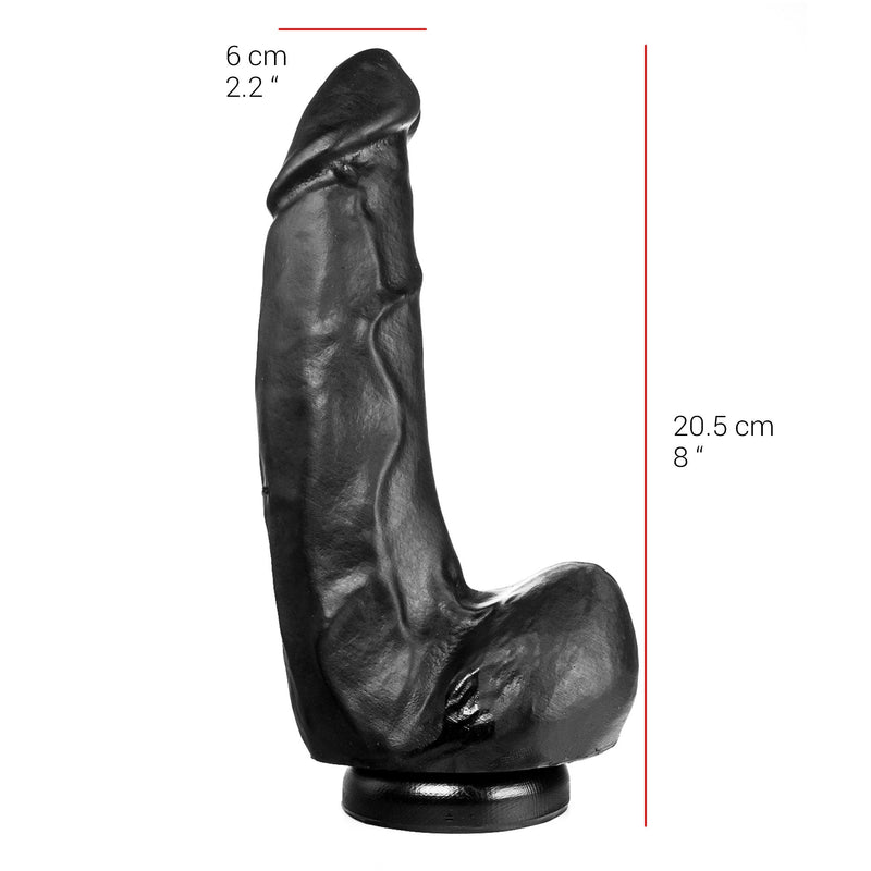 515 line - Dildo - Met Zuignap - 26,5 x 6 cm - Zwart