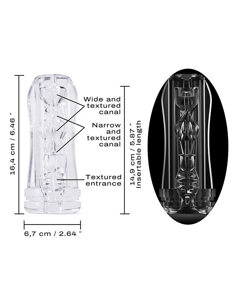 Dorcel - Deep Blow Multi Sensation - Stroker Sleeve Voor Masturbator - Transparant
