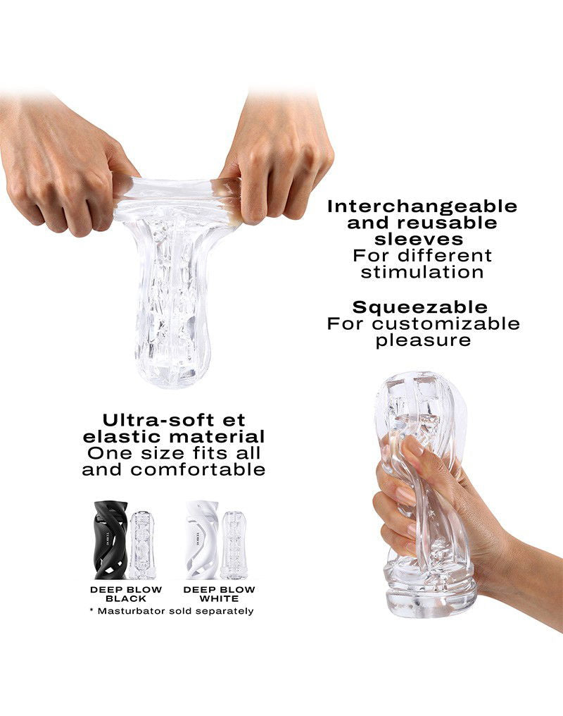 Dorcel - Deep Blow Multi Sensation - Stroker Sleeve Voor Masturbator - Transparant