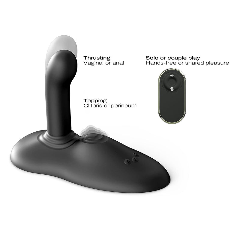 Dorcel - Power Ride - Hands-free Vibrator - Met Stoot Functie - Zwart-Erotiekvoordeel.nl