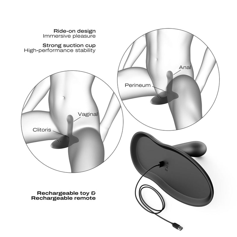 Dorcel - Power Ride - Hands-free Vibrator - Met Stoot Functie - Zwart-Erotiekvoordeel.nl