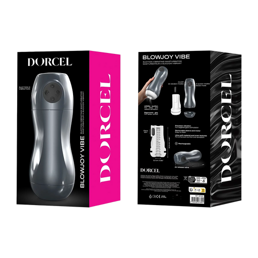 Dorcel - Blowjoy Vibe - Vibrerende Masturbator - Grijs-Erotiekvoordeel.nl