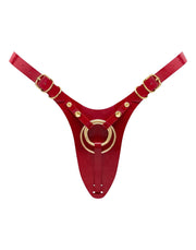 Strap-On-Me - Fabulous - Kunstleren Strapon Harnas - Passend van XS t/m XXL - Rood Lak