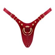 Strap-On-Me - Fabulous - Kunstleren Strapon Harnas - Passend van XS t/m XXL - Rood Lak
