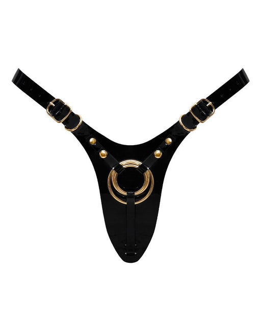 Strap-On-Me - Fabulous - Kunstleren Strapon Harnas - Passend van XS t/m XXL - Zwart Lak