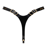 Strap-On-Me - Fabulous - Kunstleren Strapon Harnas - Passend van XS t/m XXL - Zwart Lak