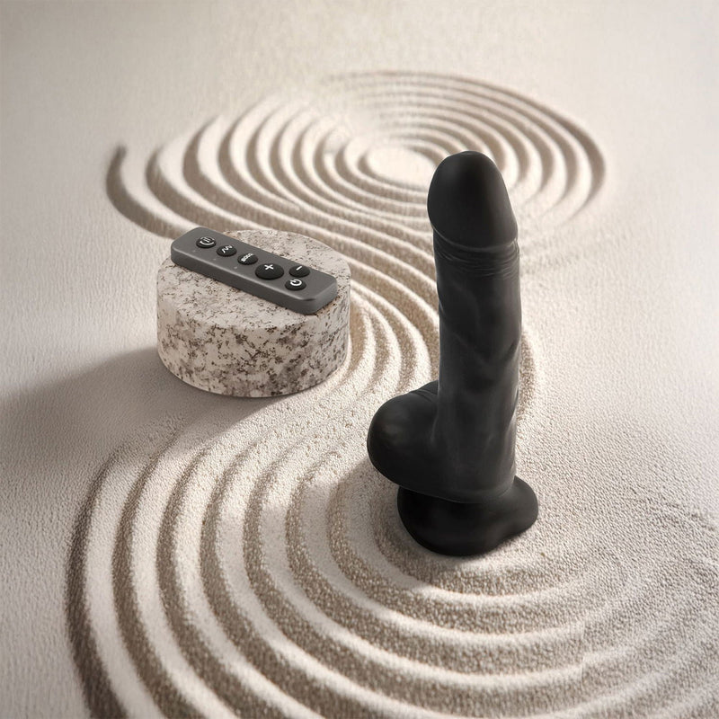 Strap-On-Me - Roterende & Vibrerende Realistische Dildo - Zwart