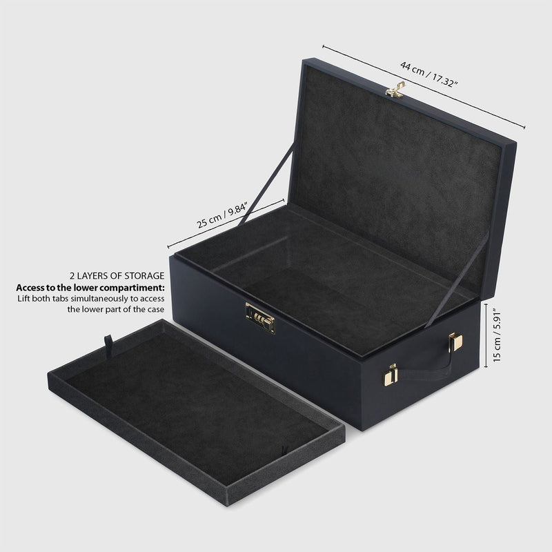 Strap-On-Me - Le Coffret - Storage Box - Sex Toys Opbergdoos - Met Cijferslot - Zwart